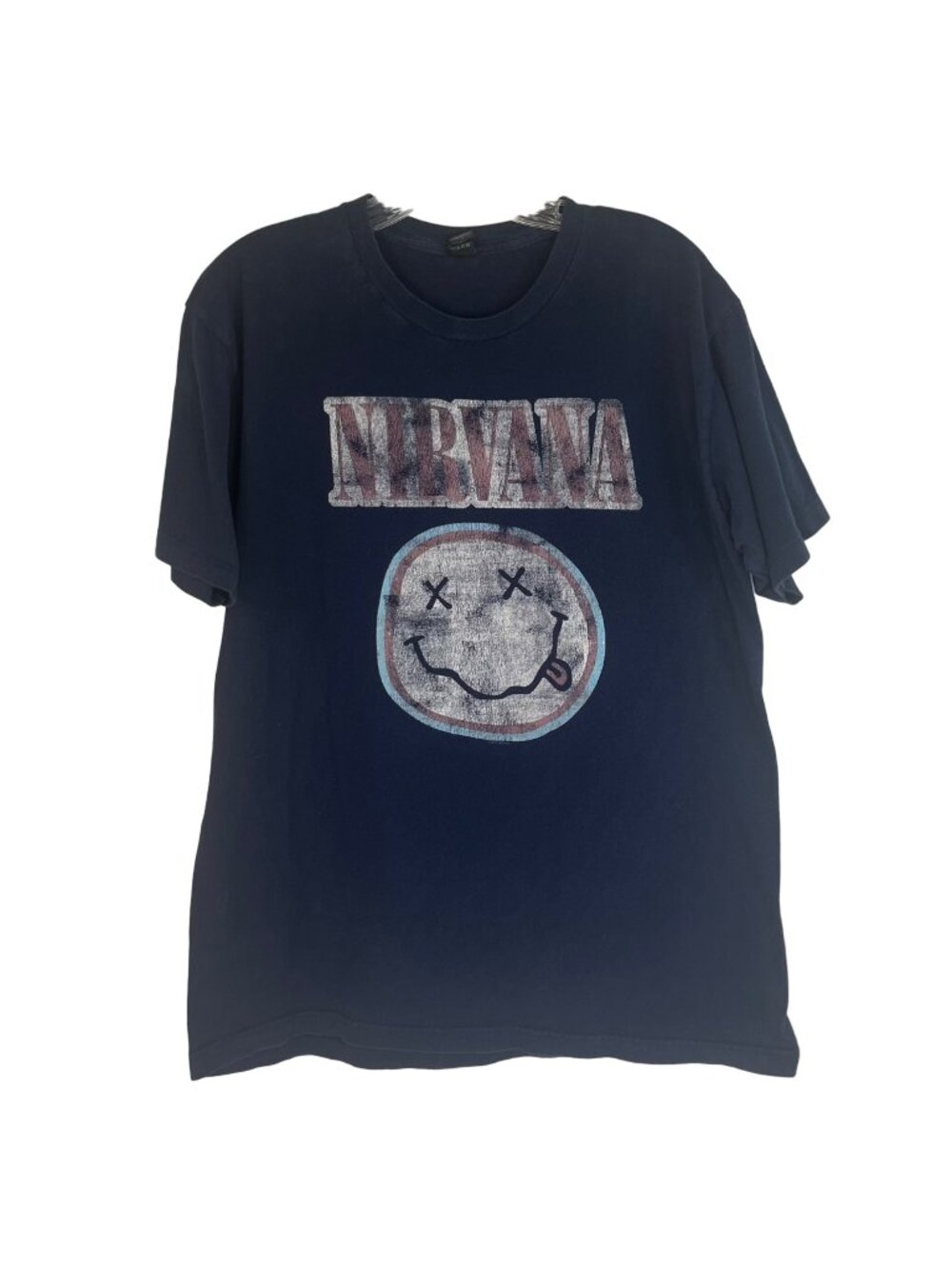 Nirvana Band Tshirt Kurt Cobain Mens Large Blue Concert‎ Music 90's